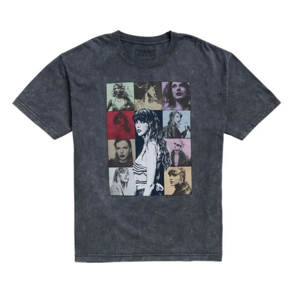 NWT The Eras International Tour Mineral Wash Gray Short Sleeve T-Shirt Tee Large - Picture 1 of 7